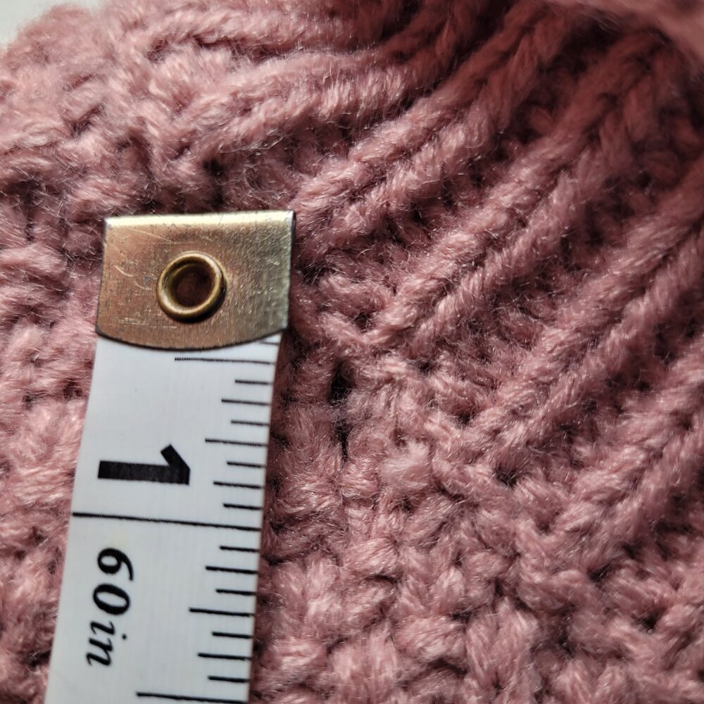 ZESICA Oversized Turtleneck Knit Sweater Dusty Rose Pink Womens Size XL - Picture 8 of 9